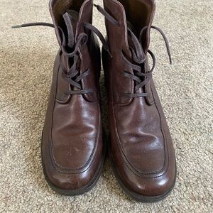 Enzo Angiolini Dark Brown Leather Boots size 8.5